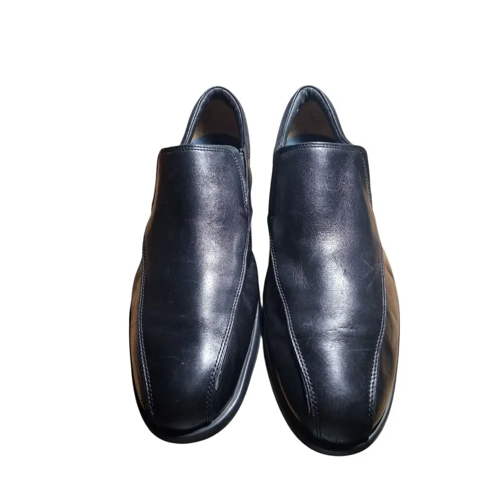 Clarks Plus Black Leather‎ Mens size 11M Casual Career Church Slip-on Loafers